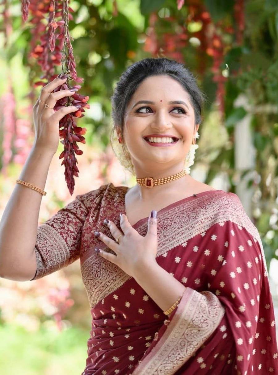 MODERN LICHI SILK JACQUARD BORDER WORK SAREE WITH UNSTITCHED BLOUSE FESTIVE WEAR WHOLESALE PRICE ETHNIC GARMENT (1)