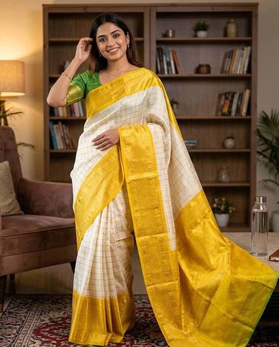 MODERN LICHI SILK WEAVING WORK SAREE WITH UNSTITCHED BLOUSE FUNCTIONAL WEAR WHOLESALE PRICE ETHNIC GARMENT (1)