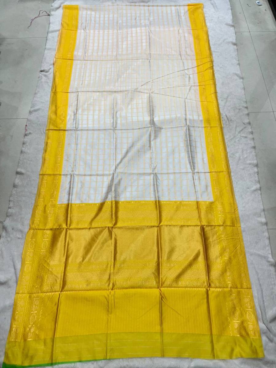 MODERN LICHI SILK WEAVING WORK SAREE WITH UNSTITCHED BLOUSE FUNCTIONAL WEAR WHOLESALE PRICE ETHNIC GARMENT (9)
