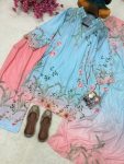 MODERN MUSLIN COTTON DIGITAL PRINT WORK TOP PALAZZO WITH DUPATTA FESTIVE WEAR WHOLESALE PRICE ETHNIC GARMENT (3)