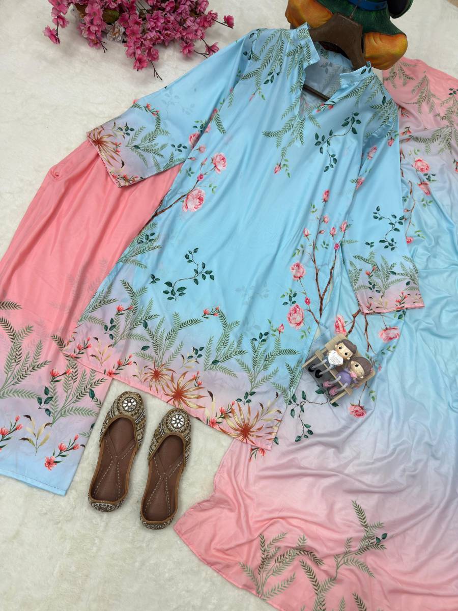 MODERN MUSLIN COTTON DIGITAL PRINT WORK TOP PALAZZO WITH DUPATTA FESTIVE WEAR WHOLESALE PRICE ETHNIC GARMENT (20)