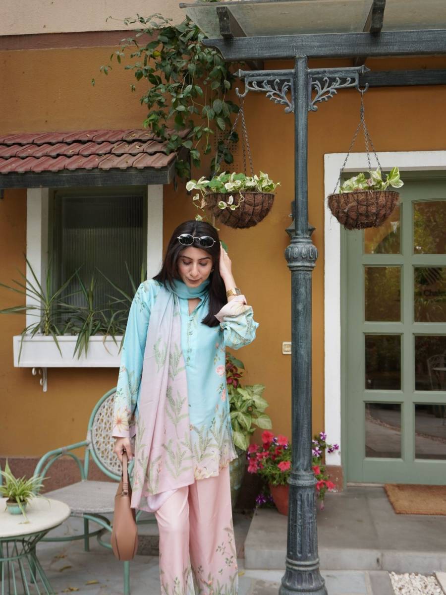 MODERN MUSLIN COTTON DIGITAL PRINT WORK TOP PALAZZO WITH DUPATTA FESTIVE WEAR WHOLESALE PRICE ETHNIC GARMENT (4)