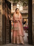 MODERN ORGANZA TWIN NET EMBROIDERY 5 MM SEQUENCE WORK TOP PALAZZO WITH DUPATTA FESTIVE WEAR WHOLESALE PRICE ETHNIC GARMENT (4)