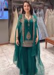 MODERN RANGOLI CODING WITH SEQUENCE EMBROIDERY WORK TOP PALAZZO WITH SHRUG PARTY WEAR WHOLESALE PRICE ETHNIC GARMENT (2)