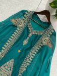 MODERN RANGOLI CODING WITH SEQUENCE EMBROIDERY WORK TOP PALAZZO WITH SHRUG PARTY WEAR WHOLESALE PRICE ETHNIC GARMENT (2)