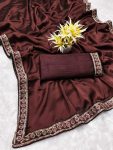MODERN RANGOLI SILK EMBROIDERY SEQUENCE FANCY LACE BORDER SAREE WITH UNSTITCHED BLOUSE DAILY WEAR WHOLESALE PRICE ETHNIC GARMENT (4)
