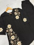 MODERN RAYON MULTI EMBROIDERY THREAD WORK CO-ORD SET DAILY WEAR WHOLESALE PRICE ETHNIC GARMENT (2)