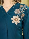 MODERN RAYON MULTI EMBROIDERY THREAD WORK CO-ORD SET DAILY WEAR WHOLESALE PRICE ETHNIC GARMENT (11)