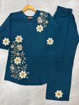 MODERN RAYON MULTI EMBROIDERY THREAD WORK CO-ORD SET DAILY WEAR WHOLESALE PRICE ETHNIC GARMENT (11)