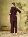 MODERN RAYON MULTI EMBROIDERY THREAD WORK CO-ORD SET DAILY WEAR WHOLESALE PRICE ETHNIC GARMENT (21)