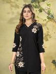 MODERN RAYON MULTI EMBROIDERY THREAD WORK CO-ORD SET DAILY WEAR WHOLESALE PRICE ETHNIC GARMENT (2)