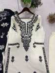 MODERN RAYON SLUB EMBROIDERY WORK TOP PALAZZO WITH DUPATTA CASUAL WEAR WHOLESALE PRICE ETHNIC GARMENT (4)