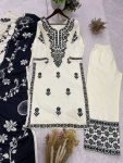 MODERN RAYON SLUB EMBROIDERY WORK TOP PALAZZO WITH DUPATTA CASUAL WEAR WHOLESALE PRICE ETHNIC GARMENT (4)