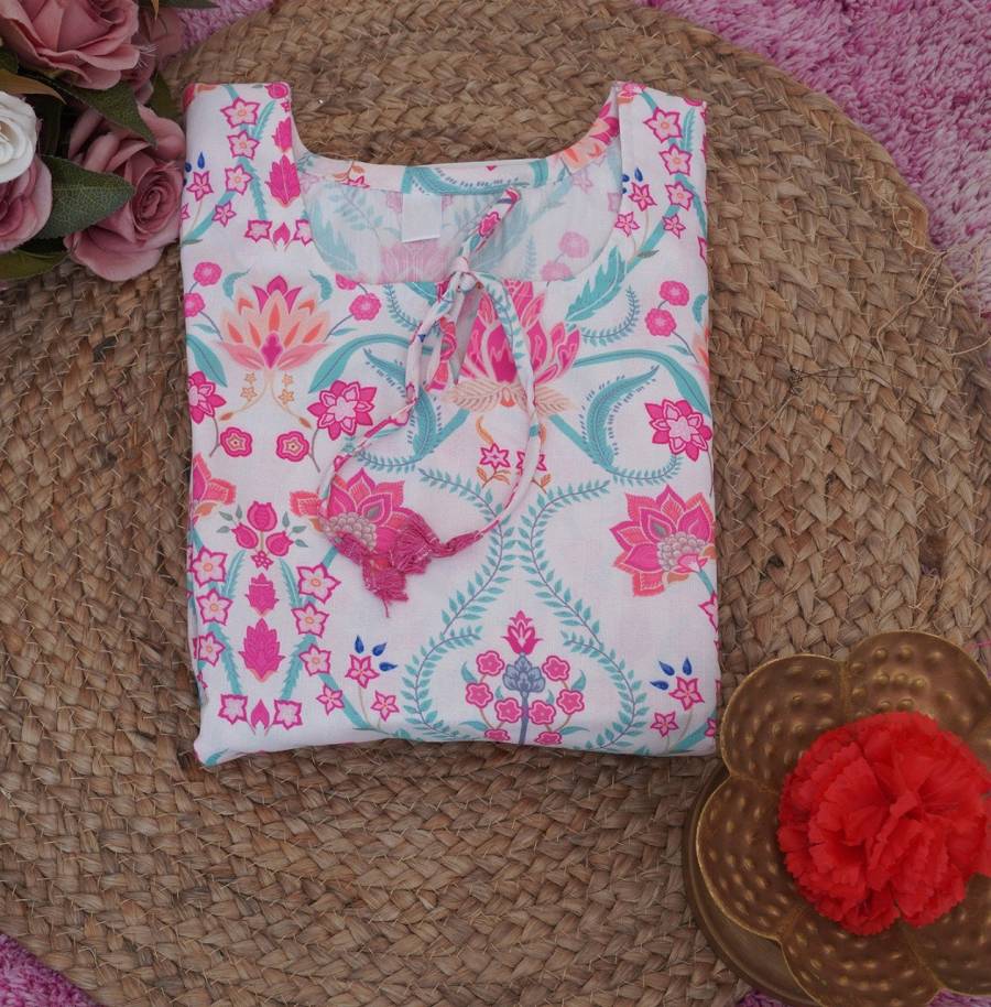MODERN RAYON SLUB PRINTED WORK ONLY TOP DAILY WEAR WHOLESALE PRICE ETHNIC GARMENT (6)