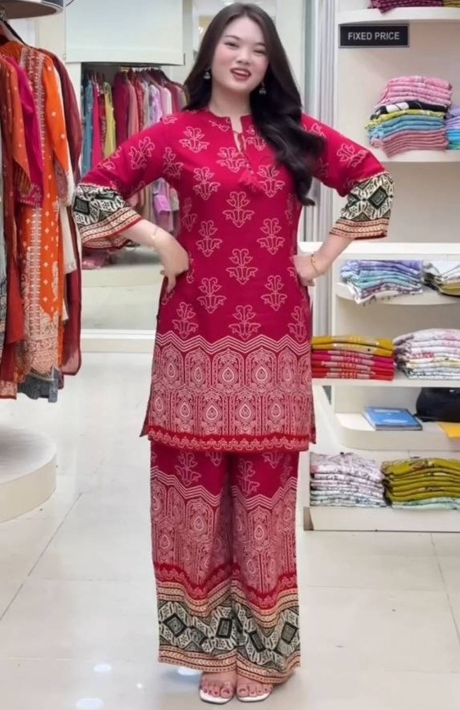 MODERN REYON COTTON DIGITAL PRINT WORK CO ORD SET FORMAL WEAR WHOLESALE PRICE ETHNIC GARMENT (7)