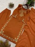 MODERN ROMAN EMBROIDERY WORK WITH LATKAN WORK TOP PALAZZO WITH DUPATTA FESTIVE WEAR WHOLESALE PRICE ETHNIC GARMENT (1)