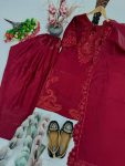 MODERN ROMAN GLASS EMBROIDERY SEQUENCE WORK WITH FANCY CUT WORK TOP PATIYALA WITH DUPATTA FESTIVE WEAR WHOLESALE PRICE ETHNIC GARMENT (8)