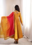 MODERN ROMAN SILK EMBROIDERY SEQUENCE WITH REAL MIRROR WORK GOWN BOTTOM WITH DUPATTA WEDDING WEAR WHOLESALE PRICE ETHNIC GARMENT (3)