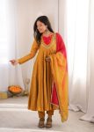 MODERN ROMAN SILK EMBROIDERY SEQUENCE WITH REAL MIRROR WORK GOWN BOTTOM WITH DUPATTA WEDDING WEAR WHOLESALE PRICE ETHNIC GARMENT (3)