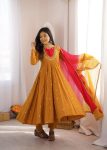 MODERN ROMAN SILK EMBROIDERY SEQUENCE WITH REAL MIRROR WORK GOWN BOTTOM WITH DUPATTA WEDDING WEAR WHOLESALE PRICE ETHNIC GARMENT (3)