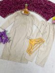 MODERN ROMAN SILK EMBROIDERY WORK TOP BOTTOM WITH DUPATTA FESTIVE WEAR WHOLESALE PRICE ETHNIC GARMENT (4)