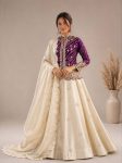 MODERN SHIMMER EMBROIDERY THREAD & SEQUENCE WORK LEHENGA CHOLI WITH DUPATTA PURPLE