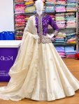 MODERN SHIMMER EMBROIDERY THREAD & SEQUENCE WORK LEHENGA CHOLI WITH DUPATTA WEDDING WEAR WHOLESALE PRICE ETHNIC GARMENT (4)