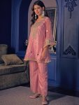 MODERN SILK CREPE EMBROIDERY WITH HAND MIRROR WORK CO-ORD SET FESTIVE WEAR WHOLESALE PRICE ETHNIC GARMENT (6)