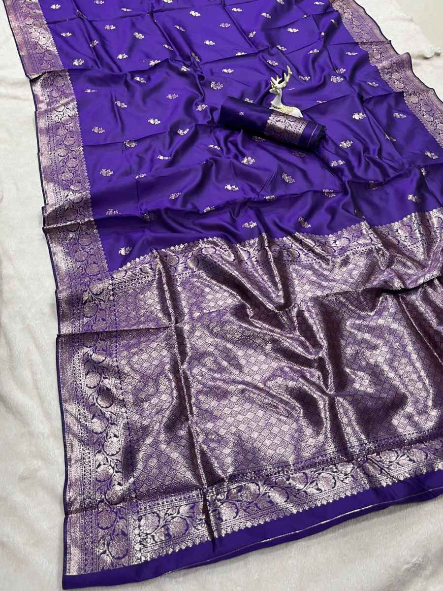 MODERN SILK FLOWERS AND MINA & ZARI WEAVING BORDER WORK SAREE WITH UNSTITCHED BLOUSE FESTIVE WEAR WHOLESALE PRICE ETHNIC GARMENT (15)
