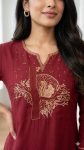MODERN SLUB COTTON EMBROIDERY WORK TOP PENT SET FESTIVE WEAR WHOLESALE PRICE ETHNIC GARMENT (13)