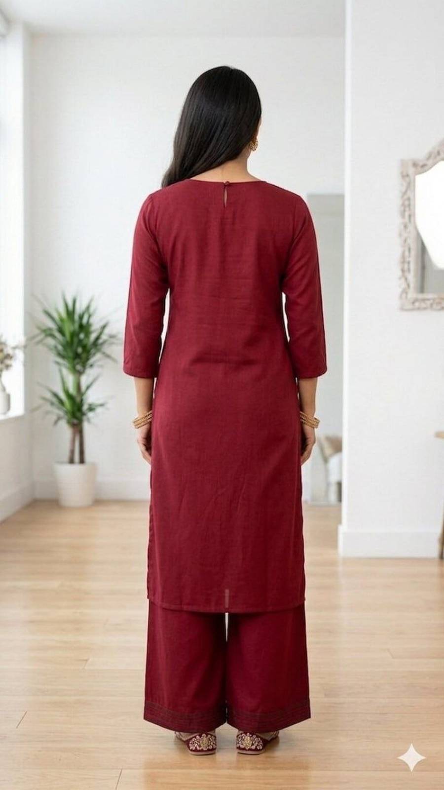 MODERN SLUB COTTON EMBROIDERY WORK TOP PENT SET FESTIVE WEAR WHOLESALE PRICE ETHNIC GARMENT (15)