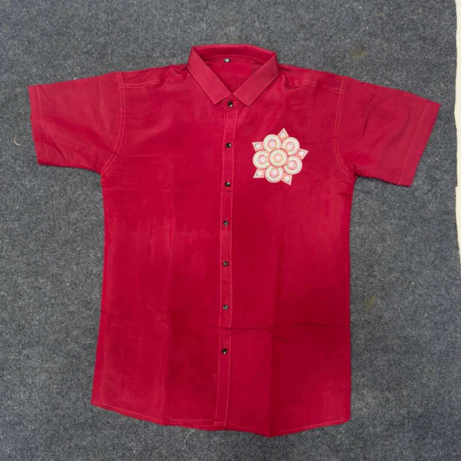 MODERN SOFT COTTON FLOWER BEAUTIFUL PRINTED SHIRT WITH DHOTI WEDDING WEAR WHOLESALE PRICE ETHNIC GARMENT (1)
