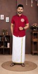 MODERN SOFT COTTON FLOWER BEAUTIFUL PRINTED SHIRT WITH DHOTI WEDDING WEAR WHOLESALE PRICE ETHNIC GARMENT (3)