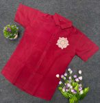 MODERN SOFT COTTON FLOWER BEAUTIFUL PRINTED SHIRT WITH DHOTI WEDDING WEAR WHOLESALE PRICE ETHNIC GARMENT (3)
