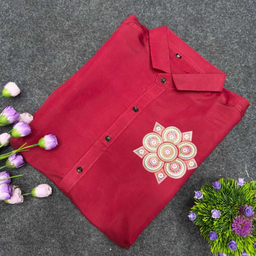 MODERN SOFT COTTON FLOWER BEAUTIFUL PRINTED SHIRT WITH DHOTI WEDDING WEAR WHOLESALE PRICE ETHNIC GARMENT (7)
