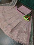MODERN SOFT NET EMBROIDERY SEQUENCE WITH CUT WORK LEHENGA CHOLI WITH DUPATTA RECEPTION WEAR WHOLESALE PRICE ETHNIC GARMENT (2)
