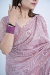 MODERN SOFT TWILL NET EMBROIDERY THREAD WITH SEQUENCE AND CUTWORK BORDER WITH STONE WORK SAREE WITH UNSTITCHED BLOUSE PARTY WEAR WHOLESALE PRICE ETHNIC GARMENT (6)