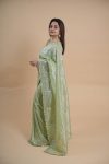 MODERN SOFT TWILL NET EMBROIDERY THREAD WITH SEQUENCE AND CUTWORK BORDER WITH STONE WORK SAREE WITH UNSTITCHED BLOUSE PARTY WEAR WHOLESALE PRICE ETHNIC GARMENT (3)