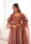 MODERN TABBY ORGANZA DIGITAL PRINTED WORK GOWN BOTTOM WITH DUPATTA FESTIVE WEAR WHOLESALE PRICE ETHNIC GARMENT (17)