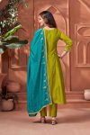 MODERN VICHITRA SILK EMBROIDERY, SEQUENCE & CODING WORK ANARKALI BOTTOM WITH DUPATTA WEDDING WEAR WHOLESALE PRICE ETHNIC GARMENT (8)