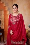 MODERN VICHITRA SILK EMBROIDERY, SEQUENCE & CODING WORK TOP PALAZZO WITH DUPATTA FESTIVE WEAR WHOLESLALE PRICE ETHNIC GARMENT (2)