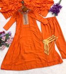 MODERN VICHITRA SILK EMBROIDERY WORK TOP BOTTOM WITH DUPATTA FESTIVE WEAR WHOLESALE PRICE ETHNIC GARMENT (5)