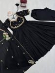 MODERN VICHITRA SILK THREAD WITH SEQUENCE WORK GOWN BOTTOM WITH DUPATTA FESTIVE WEAR WHOLESALE PRICE ETHNIC GARMENT (11)