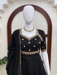 MODERN VICHITRA SILK THREAD WITH SEQUENCE WORK GOWN BOTTOM WITH DUPATTA FESTIVE WEAR WHOLESALE PRICE ETHNIC GARMENT (11)