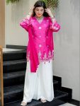 MODERN VISCOSE SILK SEQUENCE CODING EMBROIDERY WORK TOP PALAZZO WITH DUPATTA FESTIVE WEAR WHOLESALE PRICE ETHNIC GARMENT (10)