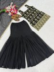 MOST PICKED GEORGETTE EMBROIDERY SEQUENCE WORK TOP SHARARA WITH DUPATTA WEDDING WEAR WHOLESALE PRICE ETHNIC GARMENT (3)