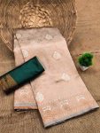 MOST TRENDING BANARASI SILK FLOWERS AND MINA & ZARI WEAVING RICH PALLU WITH UNIQUE BORDER WORK SAREE WITH UNSTITCHED BLOUSE FESTIVE WEAR WHOLESALE PRICE ETHNIC GARMENT (3)