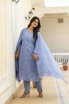 NEW ARRIVAL CAMBRIC COTTON BORING CHIKAN KARI WORK TOP BOTTOM WITH DUPATTA FESTIVE WEAR WHOLESALE PRICE ETHNIC GARMENT (32)