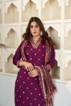 NEW ARRIVAL CHANDERI EMBROIDERY WORK TOP BOTTOM WITH DUPATTA CASUAL WEAR WHOLESALE PRICE ETHNIC GARMENT (7)