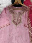NEW ARRIVAL CHINON EMBROIDERY WORK TOP BOTTOM WITH DUPATTA FESTIVE WEAR WHOLESALE PRICE ETHNIC GARMENT (5)